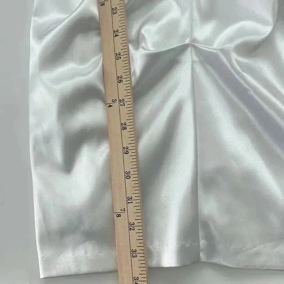 NWT Onyx Nite David’s Bridal Little Shiny White Dress - Picture 5 of 9